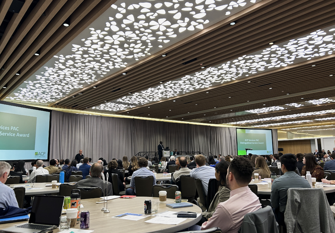 Conference room with delegates from all over the US