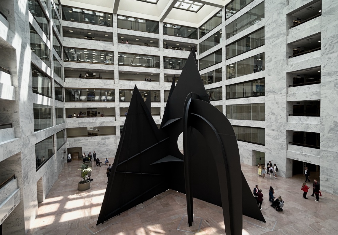 Mountains and Clouds steel sculpture by the late Alexander Calder