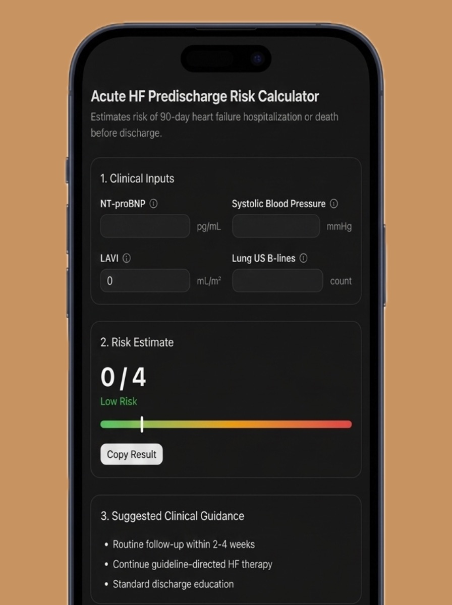 AHF Predischarge Risk Calculator
